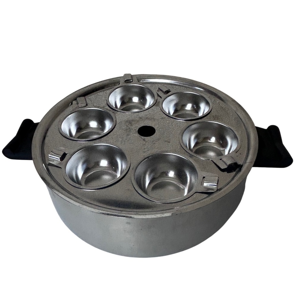 Saladmaster Stainless Steel 6 Cup Egg Poacher Set with Pan and Insert 10.5 Inch